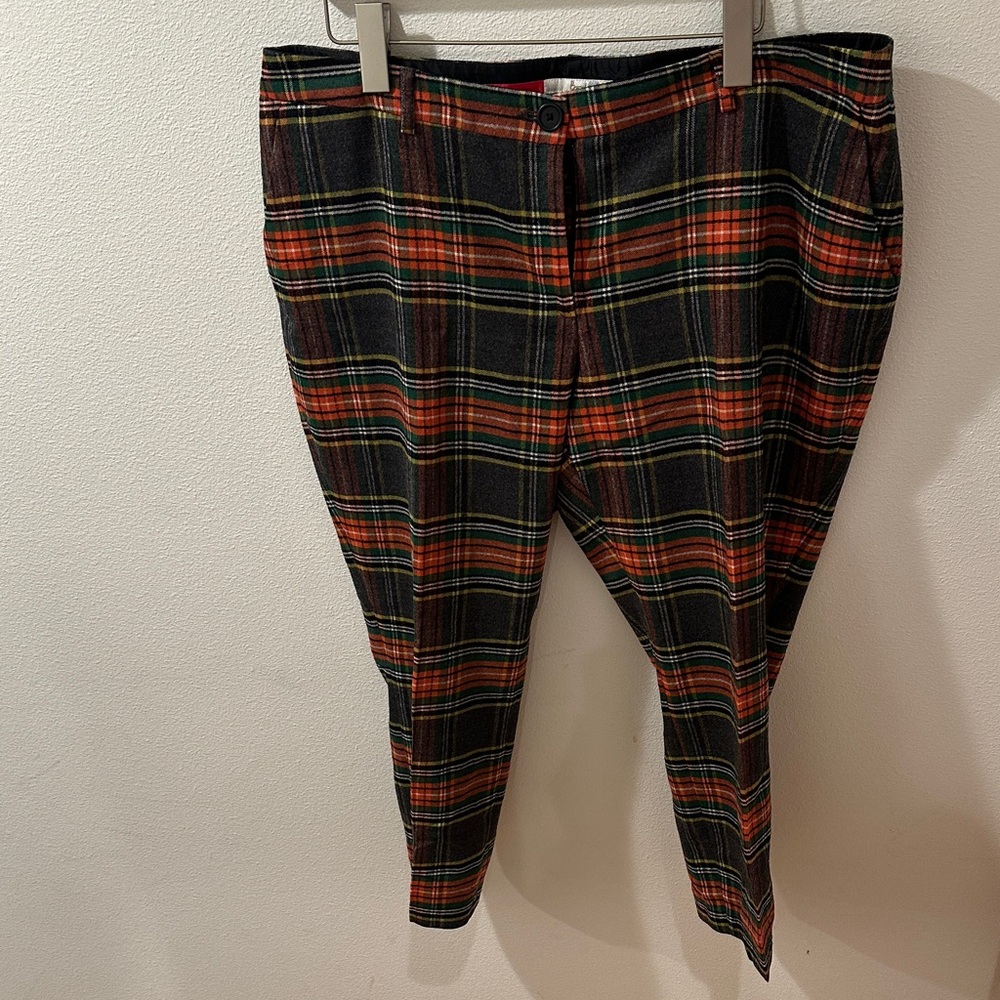 Boden Plaid Trousers